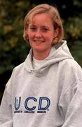 21 September 1999; UCD athlete Jenny Osbourne poses for a portrait at UCD in Belfield, Dublin. Photo by Brendan Moran/Sportsfile