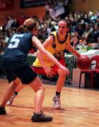 30 January 2000; Kim Fitzpatrick of Avonmore Wildcats during the Women's Basketball Sprite Cup Final between Avonmore Wildcats and Meteors at the National Basketball Arena in Tallaght, Dublin. Photo by Brendan Moran/Sportsfile