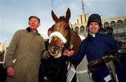 26 December 1999; Trainer Arther Moore and jockey Conor O'Dwyer after winning The Denny Gold Medal Novice Chase with Native Upmanship at Leopardstown Racecourse in Dublin. Photo by Ray McManus/Sportsfile