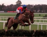 27 December 1999; Liscahill Hill, with Kieran Gaule up, jumps the last during the Paddy Power Future Champions Novice Hurdle at Leopardstown Racecourse in Dublin. Photo by Matt Browne/Sportsfile
