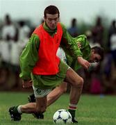 30 March 1999; Ryan Casey during a Republic of Ireland training session in Ibadan, Nigeria, at the 1999 FIFA World Youth Championship Finals. Photo by David Maher/Sportsfile