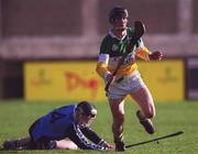 29 January 2000; Mike O'Hara of Offaly in action against Dermot Daly of Dublin during the Walsh Cup match between Dublin and Offaly at Parnell Park in Dublin. Photo by Ray Lohan/Sportsfile