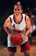28 January 2001; Rachel Kelly of Tolka Rovers during the ESB Women's Cup Final between Wildcats and Tolka Rovers at the National Basketball Arena in Tallaght, Dublin. Photo by Brendan Moran/Sportsfile