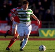 9 January 2000; Richie Purdy of Shamrock Rovers during the Harp Larger FAI Cup Second Round match between Shamrock Rovers and Cork City at Morton Stadium in Santry, Dublin. Photo by David Maher/Sportsfile