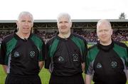27 May 2007; Referee's Gearoid O'Connamha, John Bannon, and Derek Fahy. Bank of Ireland Ulster Senior Football Championship, Donegal v Armagh, MacCumhaill Park, Ballybofey, Co. Donegal. Picture credit: Oliver McVeigh / SPORTSFILE