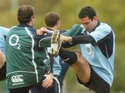 31 May 2007; Ireland's Jeremy Staunton and Geordan Murphy, left, stretch during squad training. Ireland Rugby Squad Training, Centro Naval, Buenos Aires, Argentina. Picture credit: Pat Murphy / SPORTSFILE