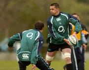 31 May 2007; Ireland's Alan Quinlan in action against Geordan Murphy, left, during squad training. Ireland Rugby Squad Training, Centro Naval, Buenos Aires, Argentina. Picture credit: Pat Murphy / SPORTSFILE