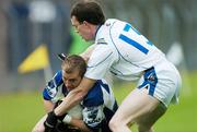 2 June 2007; Joe Higgins, Laois, in action against David Barden, Longford. Bank of Ireland Leinster Senior Football Championship Quarter-final, Longford v Laois, O'Connor Park, Tullamore, Co. Offaly. Photo by Sportsfile