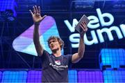 6 November 2014; Paddy Cosgrave, Founder & CEO, Web Summit, on the centre stage during Day 3 of the 2014 Web Summit in the RDS, Dublin, Ireland. Picture credit: Ray McManus / SPORTSFILE / Web Summit
