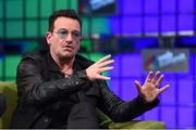 6 November 2014; Bono, Musician, Elevation Partners, on the centre stage during Day 3 of the 2014 Web Summit in the RDS, Dublin, Ireland. Picture credit: Stephen McCarthy / SPORTSFILE / Web Summit