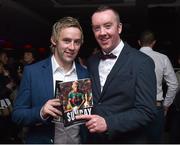 6 November 2014; Former Mayo Footballer Conor Mortimer with co writer Jackie Cahill at the launch of their the book 'A Day in the Life of the Mayo Football Team' by Conor Mortimer. Grafton Lounge, Duke Lane, Dublin. Picture credit: Matt Browne / SPORTSFILE