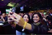 6 November 2014; Attendees take a selfie at the centre stage during Day 3 of the 2014 Web Summit in the RDS, Dublin, Ireland. Picture credit: Stephen McCarthy / SPORTSFILE / Web Summit