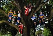 29 May 2007; At the launch of the Coillte Development Squads 2007, are, clockwise from top, Sarah Jackson, Westmeath, Alice Fogarty, Tipperary, Sheila Burke, Laois, Aoibheann Spillane, Louth, Emma McKenna, Monaghan, Emma Maunsell, Kerry, Sinead Tuohy, Clare, and Dania Donnelly, Derry. Croke Park, Dublin. Photo by Sportsfile