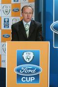 31 May 2007; Eddie Murphy, MD, Ford, speaking at the FAI Ford Senior Cup 2nd Round Draw, The Heritage, Killinard, Co Laois. Picture credit: Brendan Moran / SPORTSFILE