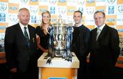 31 May 2007; At the FAI Ford Senior Cup 2nd Round Draw are, from left, CJ Harrington, Douglas Hall, Cork, Republic of Ireland international Emma Byrne, Joe McSorley, manager Douglas Hall, and Eddie Muphy, MD, Ford. The Heritage, Killinard, Co Laois. Picture credit: Brendan Moran / SPORTSFILE