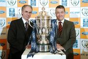 31 May 2007; At the FAI Ford Senior Cup 2nd Round Draw are, from left, Terry Collins, Drogheda United and Gerry Conway, Bohemians. The Heritage, Killinard, Co Laois. Picture credit: Brendan Moran / SPORTSFILE