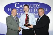 31 May 2007; The Cork U21 footballer Fintan Goold is presented with his Cadbury Hero of the Future Award by Michael Smith, Marketing Director, Cadbury Ireland, and GAA President Nickey Brennan at the Cadbury U21 Football Hero Awards, Westin Hotel, Dublin. Picture credit: Ray McManus / SPORTSFILE