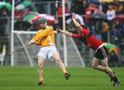 3 June 2007; Paul Shields, Antrim, in action against Andy Savage, Down. Guinness Ulster Senior Hurling Championship Final, Antrim v Down, Casement Park, Belfast, Co Antrim. Picture credit: Oliver McVeigh / SPORTSFILE