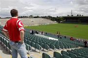 3 June 2007; A Cork fan stands for the national anthem before the game. Bank of Ireland Munster Senior Football Championship Semi-Final, Cork v Tipperary, Gaelic Grounds, Limerick. Picture credit: Brendan Moran / SPORTSFILE