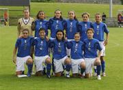 30 May 2007; The Italy team. Women's European Championship Qualifier, Republic of Ireland v Italy, Belfield Park, Dublin. Picture credit: Brendan Moran / SPORTSFILE