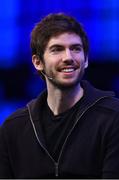 6 November 2014; David Karp, Founder, Tumblr, on the centre stage during Day 3 of the 2014 Web Summit in the RDS, Dublin, Ireland. Picture credit: Stephen McCarthy / SPORTSFILE / Web Summit