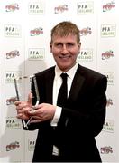 7 November 2014; Dundalk's Stephen Kenny who won the PFA Ireland Manager of the Year Award at the PFA Ireland Awards 2014. The Gibson Hotel, Dublin. Photo by Sportsfile