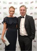 7 November 2014; FAI chief Executive John Delaney and his girlfriend Emma English in attendance at the PFA Ireland Awards 2014. The Gibson Hotel, Dublin. Photo by Sportsfile
