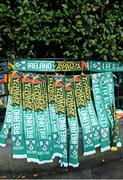 8 November 2014; Scarves on sale by vendors ahead of the game. Guinness Series, Ireland v South Africa, Aviva Stadium, Lansdowne Road, Dublin. Picture credit: Piaras Ó Mídheach / SPORTSFILE