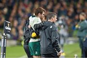 8 November 2014; Ireland's Jared Payne leaves the field injured. Guinness Series, Ireland v South Africa, Aviva Stadium, Lansdowne Road, Dublin. Picture credit: Matt Browne / SPORTSFILE