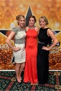 8 November 2014; In attendance at the TG4 Ladies Football All-Star Awards are, from left, Niamh, Aine and Sinead Tighe, from Leitrim. TG4 Ladies Football All-Star Awards 2014, Citywest Hotel, Saggart, Co. Dublin. Picture credit: Brendan Moran / SPORTSFILE