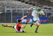 9 November 2014; Ronan Sweeney, Moorefield, in action against Ross O'Brien, Rathnew. AIB Leinster GAA Football Senior Club Championship, Quarter-Final, Rathnew v Moorefield, County Grounds, Aughrim, Co. Wicklow. Picture credit: Matt Browne / SPORTSFILE