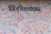 9 November 2014; A general view of the Remembrance Wall. The 2014 Remembrance Run 5K. Phoenix Park, Dublin. Picture credit: Tomás Greally / SPORTSFILE