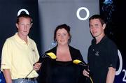 23 May 2007; Sandra McGrath 02 Store Manager, Clonmel, with Albert Maher, left, Co. Tipperary Golf Club and Seamus Hickey, Co. Tipperary Golf Club, who finished in first place at the O2 Masters All Ireland Golf Challenge in asscociation with the Irish Independent. County Tipperary Golf & Country Club, Dundrum House Hotel, Dundrum, Co. Tipperary. Picture credit: Matt Browne / SPORTSFILE