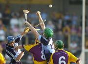 9 June 2007; Dublin's Liam Ryan,10, and Kevin Flynn in action against Wexford's Eoin Quigley, 8, and Keith Rossiter. Guinness Leinster Senior Hurling Championship Semi-Final, Dublin v Wexford, Nowlan Park, Kilkenny. Picture credit: Matt Browne / SPORTSFILE
