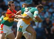 10 June 2007; Alan McNamee, Offaly, in action against Ronan McGrath, Carlow. Bank of Ireland Leinster Senior Football Championship, Carlow v Offaly, O'Moore Park, Portlaoise, Co. Laois. Picture credit: Brian Lawless / SPORTSFILE