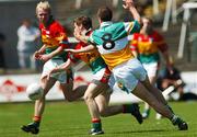 10 June 2007; Paul Cashin, Carlow, in action against Alan McNamee, Offaly. Bank of Ireland Leinster Senior Football Championship, Carlow v Offaly, O'Moore Park, Portlaoise, Co. Laois. Picture credit: Brian Lawless / SPORTSFILE