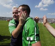 10 June 2007; Limerick manager Richie Bennis congratulates goal scorer Pat Tobin after the game. Munster Senior Hurling Championship Semi-Final, Limerick v Tipperary, Gaelic Grounds, Limerick. Picture credit: Ray McManus / SPORTSFILE