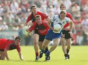 10 June 2007; Eoin Lennon, Monaghan, in action against Ronan Sexton, Down. Bank of Ireland Ulster Senior Football Championship, Down v Monaghan, Pairc Esler, Newcastle, Co. Down. Picture credit: Oliver McVeigh / SPORTSFILE