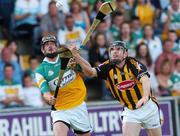 10 June 2007; Derek Molloy, Offaly, in action against Noel Hickey, Kilkenny. Guinness Leinster Senior Hurling Championship Semi-Final, Offaly v Kilkenny, O'Moore Park, Portlaoise, Co. Laois. Picture credit: Brian Lawless / SPORTSFILE