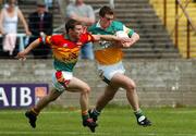 10 June 2007; Niall McNamee, Offaly, in action against Kieran Nolan, Carlow. Bank of Ireland Leinster Senior Football Championship, Carlow v Offaly, O'Moore Park, Portlaoise, Co. Laois. Picture credit: Brian Lawless / SPORTSFILE