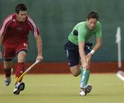 13 June 2007; Iain Lewers, Ireland, in action against Connor Grimes, Canada. Men’s Setanta Sports Trophy, Ireland v Canada, The National Hockey Stadium, University College Dublin, Belfield, Dublin. Picture credit: Matt Browne / SPORTSFILE