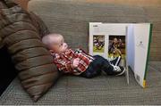 10 November 2014; Jack Cregg, age 8 weeks, from Naas, Co. Kildare, at the launch of A Season of Sundays 2014. The Croke Park Hotel, Jones's Road, Dublin. Picture credit: Barry Cregg / SPORTSFILE