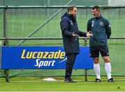 11 November 2014; Republic of Ireland manager Martin O'Neill with assistant manager Roy Keane, during squad training ahead of their UEFA EURO 2016 Championship Qualifer, Group D, match against Scotland on Friday. Republic of Ireland Squad Training, Gannon Park, Malahide, Co. Dublin. Picture credit: David Maher / SPORTSFILE