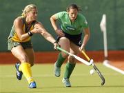 13 June 2007; Eimear Cregan, Ireland, in action against Kate Hector, South Africa. Women’s Setanta Sports Trophy, Ireland v South Africa, The National Hockey Stadium, University College Dublin, Belfield, Dublin. Picture credit: Matt Browne / SPORTSFILE