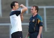 12 June 2007; Meath's Anthony Moyles speaking with manager Colm Coyle during training in advance of their Bank of Ireland Leinster Senior Football Championship Replay against Dublin on Sunday. Pairc Tailteann, Navan, Co. Meath. Picture credit Paul Mohan / SPORTSFILE