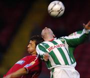 15 June 2007; Davitt Walsh, Shelbourne, in action against Neal Horgan, Cork City. FAI Ford Cup, Second Round, Shelbourne v Cork City, Tolka Park, Dublin. Picture credit: David Maher / SPORTSFILE