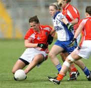 16 June 2007; Sinead McCleary, Armagh, in action against Nicole Fahy, Monaghan. TG4 Ladies Ulster Senior Football Championship Semi-Final, Armagh v Monaghan, Kingspan Breffni Park, Cavan. Picture credit: Oliver McVeigh / SPORTSFILE