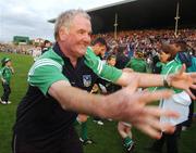 16 June 2007; Limerick manager Richie Bennis celebrates after the game ended in a draw. Guinness Munster Senior Hurling Championship Semi-Final Replay, Limerick v Tipperary, Semple Stadium, Thurles, Co. Tipperary. Picture credit: Pat Murphy / SPORTSFILE