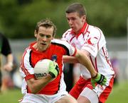 17 June 2007; Mark Shields, Armagh, in action against Paddy McNiece, Tyrone. ESB Ulster Minor Football Championship Semi-Final, Tyrone v Armagh, St Tighearnach's Park, Clones, Co Monaghan. Picture credit: Oliver McVeigh / SPORTSFILE