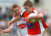 17 June 2007; Sean McCreesh, Armagh, in action against Paul McAleer, Tyrone. ESB Ulster Minor Football Championship Semi-Final, Tyrone v Armagh, St Tighearnach's Park, Clones, Co Monaghan. Photo by Sportsfile